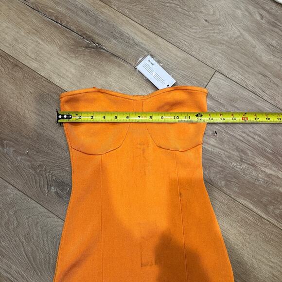 GUESS Women's Kismet Mirage Strapless Minidress Size S In Sun Stone - Picture 7 of 15